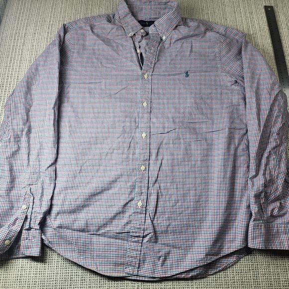 Ralph Lauren Other - Ralph Lauren Shirt Mens XL Blue Check Long Sleeve Button Down Pony Logo Slim Fit